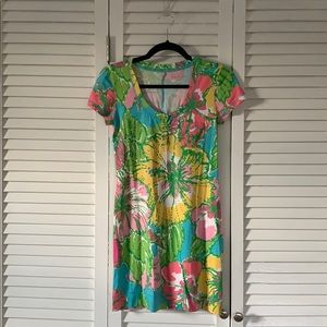 Lilly Pulitzer Floral T-Shirt Mini Dress